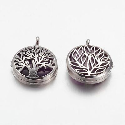 Natural Amethyst Pendants G-G910-C02-1