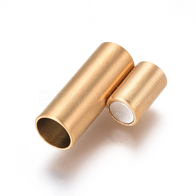 Ion Plating(IP) 304 Stainless Steel Magnetic Clasps with Glue-in Ends STAS-I120-59B-G-1