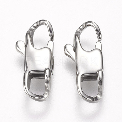 Tarnish Resistant 304 Stainless Steel Lobster Claw Clasps STAS-O114-056A-P-1