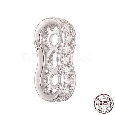 2 Hole 925 Sterling Silver Multi-Strand Links STER-K176-18A-P-1