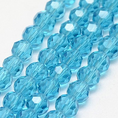 Glass Beads Strands EGLA-J042-8mm-07-1