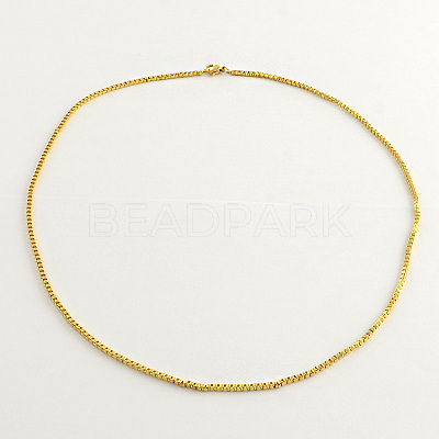 304 Stainless Steel Box Chain Necklaces NJEW-R223-01-1