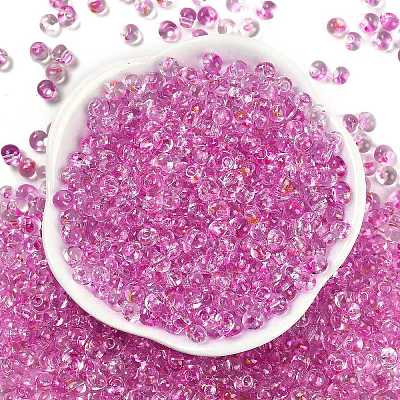 6/0 Spray Paint Fringe Glass Seed Beads SEED-H003-11J-1