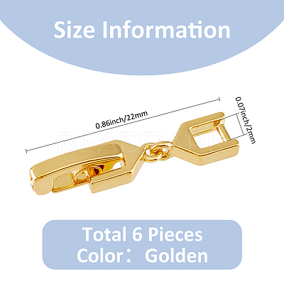 6Pcs Brass Fold Over Clasps KK-FH0007-43A-1