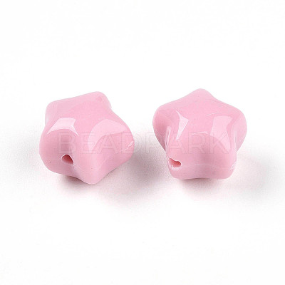 Opaque Acrylic Beads SACR-T017-37C-1