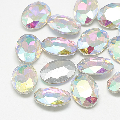 Pointed Back Glass Rhinestone Cabochons RGLA-T080-18x25mm-05-1