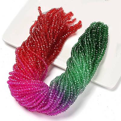 Transparent Painted Glass Beads Strands DGLA-A034-T3mm-A24-1