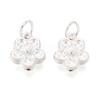 925 Sterling Silver Flower Charms STER-T008-29S-1