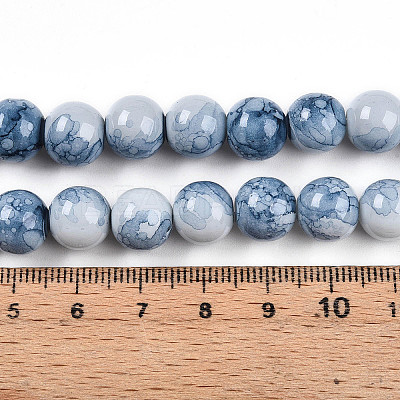 Baking Paint Glass Beads X1-DGLA-N003-10mm-C07-1