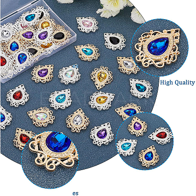 40Pcs 20 Style Zinc Alloy Cabochons FIND-BC0003-18-1