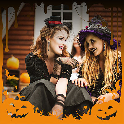 60Pcs Halloween Alloy Pendants FIND-UN0002-50EB-1