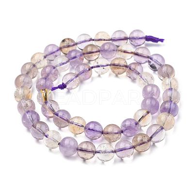 Natural Ametrine Beads Strands G-G462-8mm-06-1