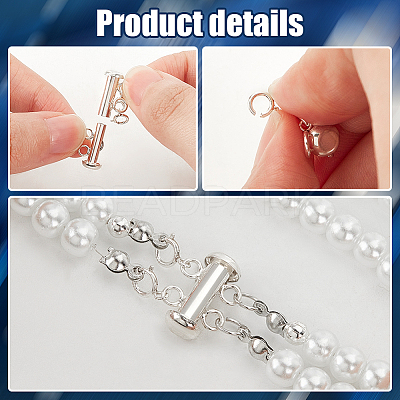 925 Sterling Silver Slide Lock Clasps FIND-AB00049-1
