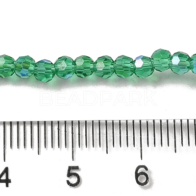 Electroplate Transparent Glass Beads Strands EGLA-A035-T3mm-L18-1