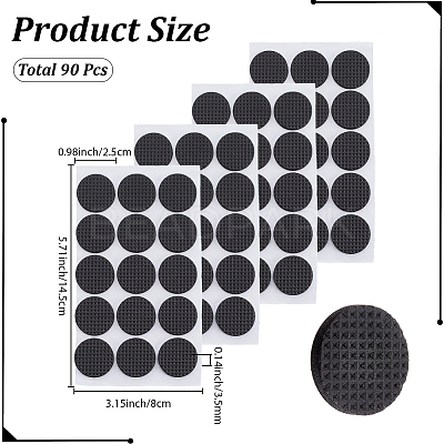 3 Sheets Self-adhesive EVA Foam Table Chair Pads AJEW-CP0011-67A-1