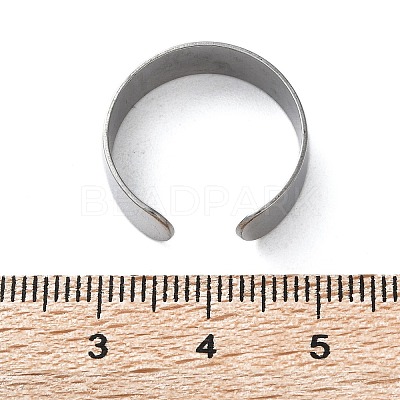 Non-Tarnish 304 Stainless Steel Cuff Rings STAS-T045-22A-P-1