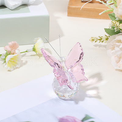 1Pc Glass Crytsal Butterfly Display Decorations LAMP-CN0001-01C-1