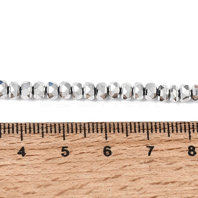 Electroplate Glass Beads Strands GLAA-Q105-03U-1
