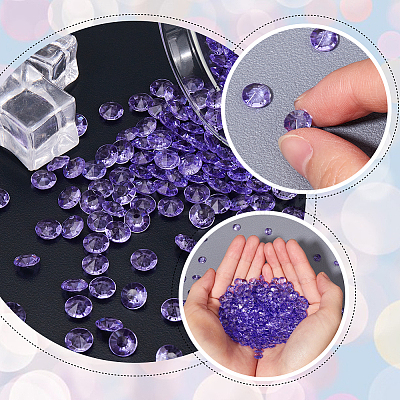 1000Pcs Acrylic Rhinestone Pointed Back Cabochons GACR-SP0001-01A-1
