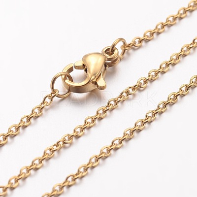 Ion Plating(IP) 304 Stainless Steel Necklace MAK-G004-05G-1