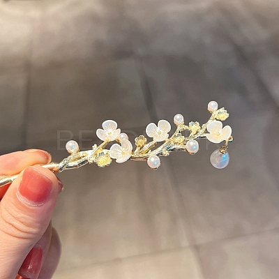 Imitation Pearl Hair Sticks PW-WGB9059-01-1