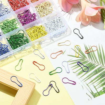 360Pcs 12 Colors Spray Painted Iron Calabash Pins IFIN-YW0001-65-1