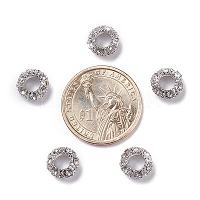 Alloy Rhinestone European Beads X-CPDL-H998-18-1