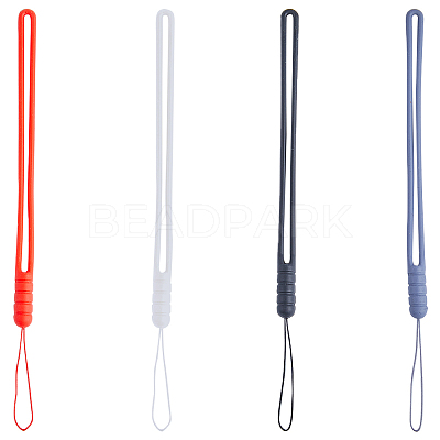 24Pcs 4 Colors Silicone Wrist Strap Hand Lanyard AJEW-GF0007-57-1