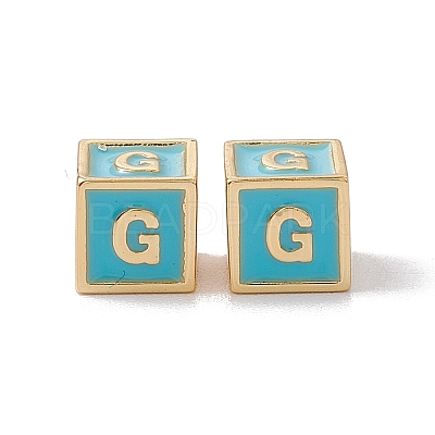 Rack Plating Brass Enamel Beads KK-B060-04G-06G-1
