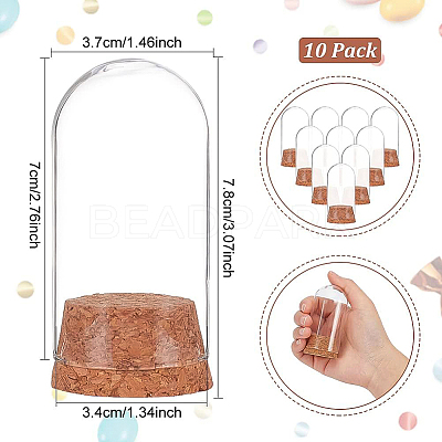 10 set Glass Dome Cover AJEW-BC0003-54A-1