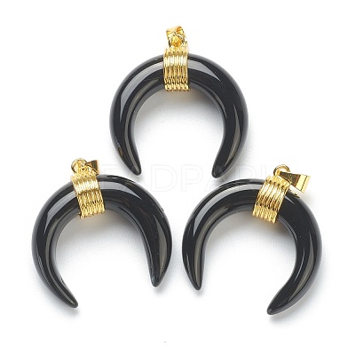 Natural Obsidian Pendants G-A017-09G-1