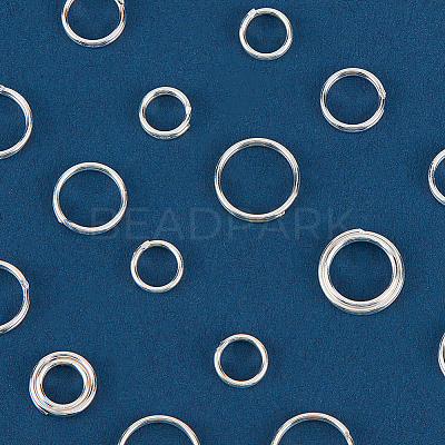 20Pcs 4 Styles 925 Sterling Silver Split Jump Rings STER-BBC0006-57-1