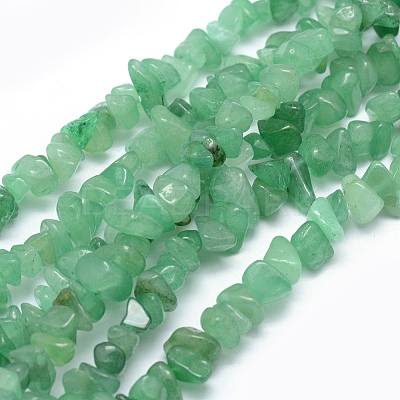 Natural Green Aventurine Beads Strands X-G-P332-09B-1