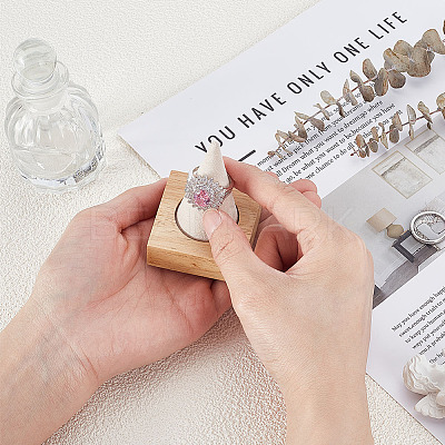 1 Cone Wooden Ring Organizer Holder RDIS-WH0031-02A-01-1