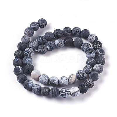 Natural Weathered Agate Beads Strands G-P414-A06-1