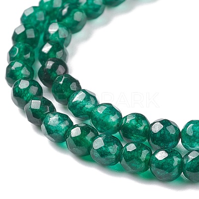 Dyed Natural White Jade Round Beads Strands X-G-E311-4mm-04-1