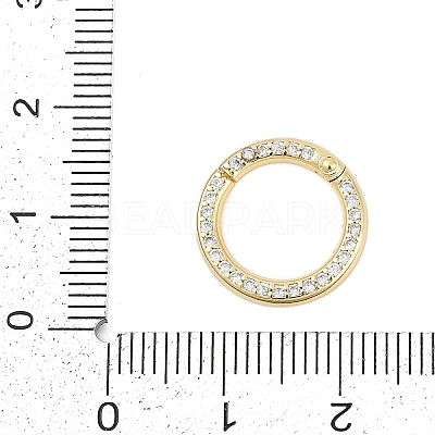 Brass Micro Pave Cubic Zirconia Twister Clasp X-KK-G522-16G-1