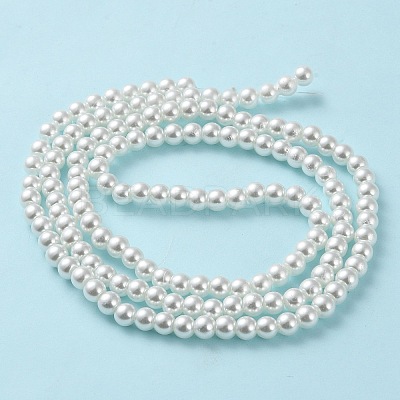 Baking Paint Pearlized Glass Pearl Round Bead Strands X-HY-Q003-6mm-01-1