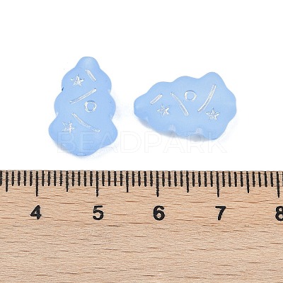 Frosted Transparent Acrylic Beads X1-OACR-P029-04B-04-1