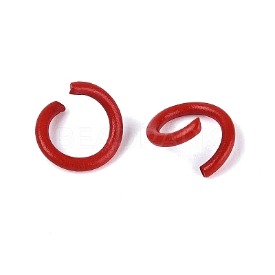 Spray Painted Iron Open Jump Rings IFIN-T017-04C-08-1