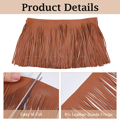 3M PU Leather Fringe Trim DIY-HS0002-30C-1