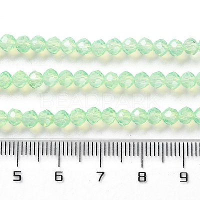 Baking Paint Transparent Glass Beads Strands X-DGLA-A034-J4MM-D02-1