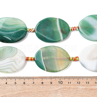 Natural Banded Agate Beads Strands G-P605-L02-01-1