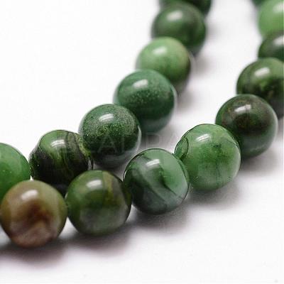 Natural African Jade Beads Strands G-D840-53-8mm-A-1
