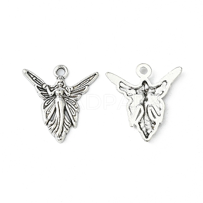 Tibetan Style Alloy Fairy Pendants TIBEP-23017-AS-RS-1