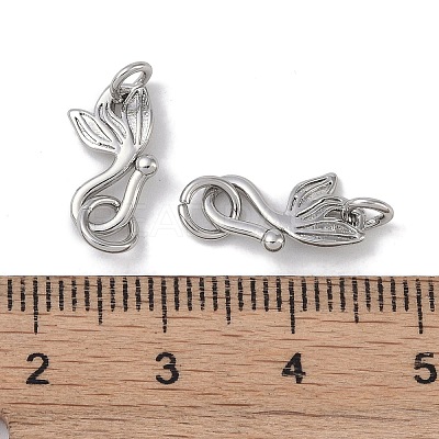 Brass Hook and S-Hook Clasps KK-G497-25P-1