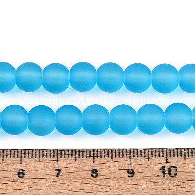 Baking Paint Transparent Glass Bead Strands X-GLAA-S031-8mm-37-1