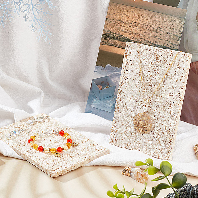 Retro Natural Marble Display Plate DJEW-WH0015-95-1