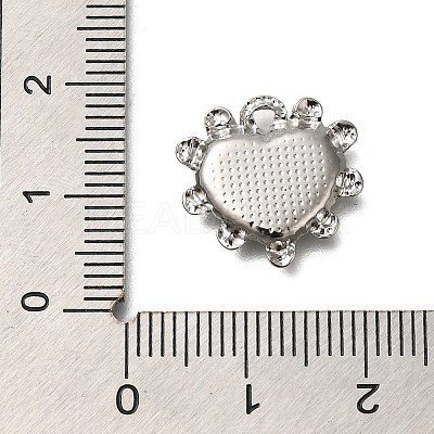 304 Stainless Steel Pendant Cabochon Settings STAS-H225-08P-1