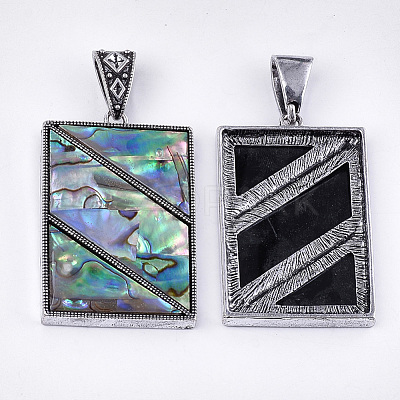 Abalone Shell/Paua Shell Big Pendants RESI-S376-08-1